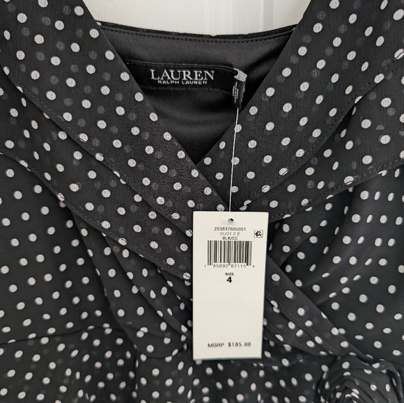 Lauren Ralph Lauren, Black/White polka dot dress, new with tags - Picture 4 of 4